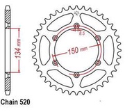 高雄[哈利輪胎] 太陽牌 JT齒盤 Kawasaki KLX250  齒盤 鋼製 鏈條520