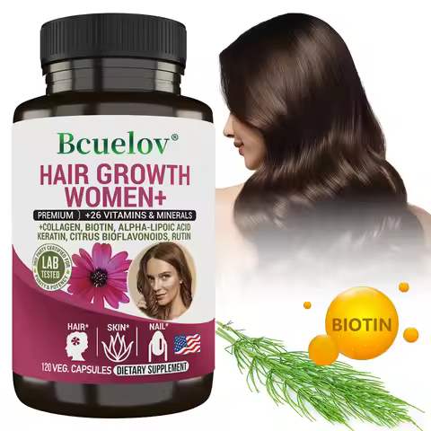Women Hair Growth Supplement Capsules with Multivitamins, Collagen and Biotin for Thicker, Fuller Ha