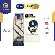HP G-POWER AV-701 AUX Cable | 3.5mm Jack Audio Cable | Compatible Laptop & Speakerhp | Length 1 Mete