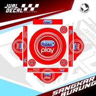 Stiker Tebok Lovebird animasi Decal DUREX PLAY Sangkar Pleci Helopet Variasi