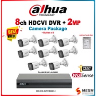 DAHUA 2MP 8 Channel Full Complete Set Wiz Sense Full HD 1080P CCTV 8CH DVR + Camera + Hard Disk