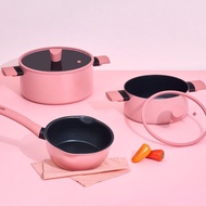 Omi Stellar Premium Non-Stick Pots and Pans for Induction Cooker with Convenient Insulated Handle