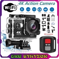 Camcorder with Remote 4K Ultra HD WiFi Action Camera 30M Underwater Video Recorder Waterproof Go Pro Camcorder 16MP