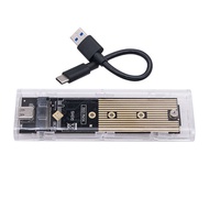 M2 SSD Enclosure Adapter External Transparent M.2 SSD Box JMS583 NVME Enclosure RTL9210B Dual Protoc