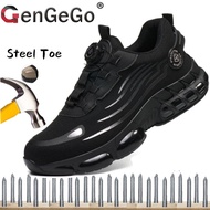 Brand GenGeGo （COD 3 Days Delivery）Safety Shoes Anti Slip Anti Smash Protective Steel Toe Cap Lightw