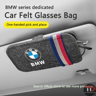 【TD】BMW car glasses bag Felt Multifunctional Clip-on Glasses Case E36 E46 E39 E90 E60 E70 F10 F30 X1