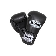 วินดี้นวมชกมวย sparring boxing gloves BGN หนังวัวสีดำคุณภาพพรีเมียม ขนาด 10oz 12oz 14oz 16oz Windy B