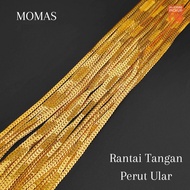 Gelang Snake Skin Dewasa Bajet Emas 916 Tulen / Rantai Tangan Emas 916 Tulen / Rantai Tangan Kulit U