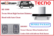 TECNO HOOD AND HOB FOR BUNDLE PACKAGE ( KD 3088 &amp; SR 838SV ) / FREE EXPRESS DELIVERY