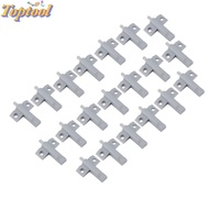 TOPTOOL 20pcs Damper Buffer, 46*53mm Gray Close Damper, Accessories ABS Door Stop Damper Cabinet Doo