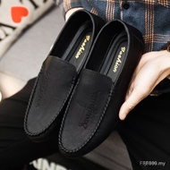Leather Shoes Driving Shoes Men'S Shoes Lazy Shoes Retro Slip On Shoes N55T EDF1