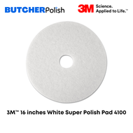 3M™ 16 inch White Super Polish Pad 4100 (2 pc and 5pcs) - Butcher Polish