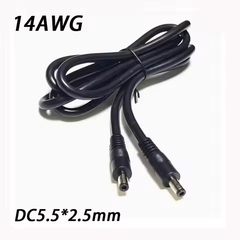 All Copper 14AWG dc5.5*2.5MM Male to Male Power Cord Hight Current DC power Extendsion Cord For Mini