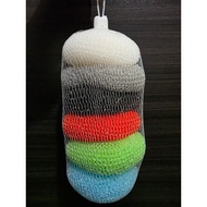 WangMart (1 Pack Contains 6 Pieces) Donut-Shaped Washing Sponge / Colorful Nylon Dishwashing Fiber