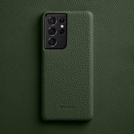 Melkco เคสโทรศัพท์สำหรับ Samsung Galaxy S22 S22 Plus S22 Ultraเคสฝาหลังหนังแท้บางเฉียบทำด้วยมือหรูหร