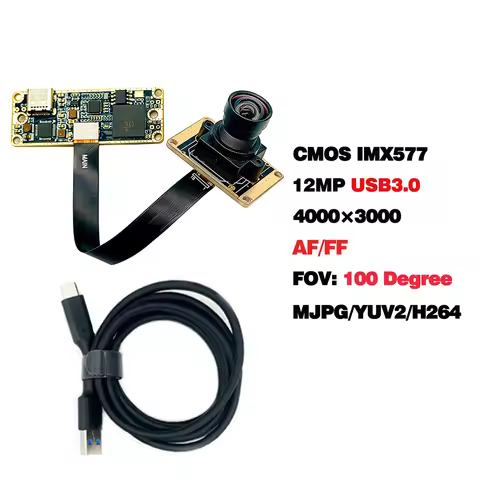 4K 12MP HD CMOS IMX577 100 Degrees AF/FF Type-C USB3.0 Camera Module For Drone And Smartphone Main C