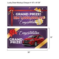 Mockup Board Lucky Draw Replika Hadiah