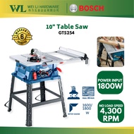 BOSCH 1800W 10" GTS254 Table Saw With Stand/Mesin Potong Kayu/Mesin Meja Kayu/Wood Cutter/Machine Wo