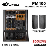 DJWPXM PM Series Powered Audio Mixer เพาเวอร์มิกเซอร์มีแอมป์ 800Wx2 Built‑in 256DSP Effects Bluetoot