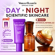 VIBRANT GLAMOUR เดย์แอนด์ไนท์ ครีมกันแดดและรีนิววอลเซ็ต | 577 ครีมกันแดด + โบทานิคอล เรตินอล เซรั่ม 