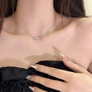2024 new letter CD necklace for women, light luxury, niche design, high-end temperament accessories
