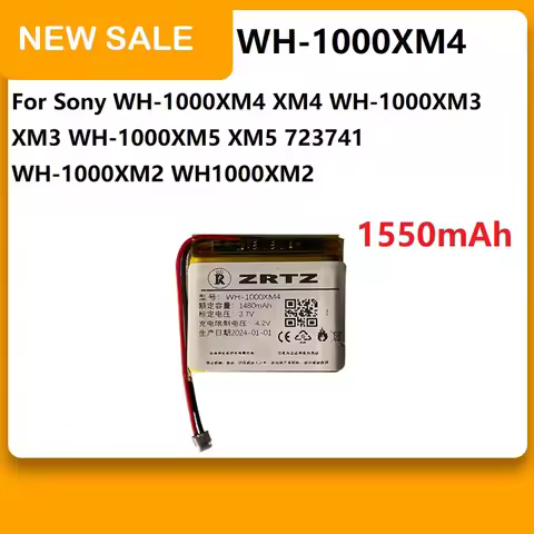ZRTZ 1550mAh WH-1000XM4 Battery For Sony WH-1000XM4 XM4 WH-1000XM3 XM3 WH-1000XM5 XM5 723741 WH-1000