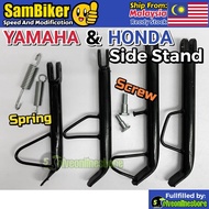 Yamaha HONDA Side Stand Standard &amp; Extra Long Motorcycle EX5 LC135 Y15ZR RXZ WAVE Sport Raider Long Iron Edge Stick