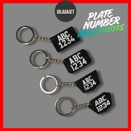 Custom Keychain Nama | Number Plate Keychain | Number Plate Timbul | 3D Print Plate Number | License
