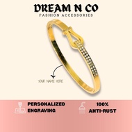 (13-21cm)GT230 Gelang Rantai Tangan Titanium Bangle Gift Wedding Jewellery Gold Silver Bracelets gel