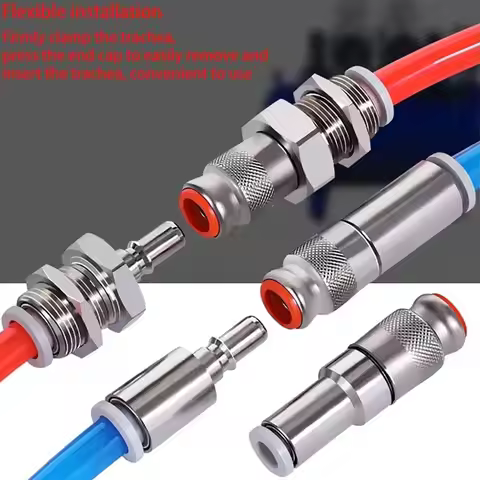 1Pcs KK2P/KK2S-04H-06H-04E-06E Tracheal Quick Connector One-way PU Tube Quick Coupling Pneumatic Bra