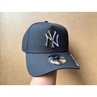 New Era 9Forty A-Frame New York Yankees Black Half Gold/White Cap