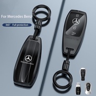 Zinc Alloy+Glass Car Key Cover Fit for 2024 Mercedes Benz A C E S Class E63 W213 W177 GLK  AMG A-Cla