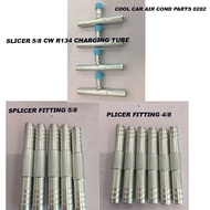 SPLICER FITTING 4/8, 5/8, 5/8 CW R134 CHARGING TUBE