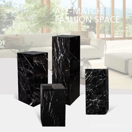 Stone Stump Sculpture Display Stand Sales Department Shopping Mall Base Display Floor Black Base Dec