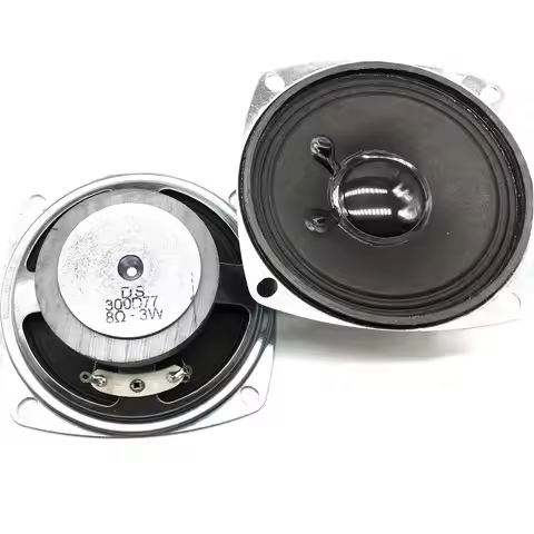 2 Pcs/Lot Speaker 3W8R 5W4R 8R 3W 8 Ohm 3 Watt 4Ohm 5Watt Diameter 77MM Quadrilateral External Magne