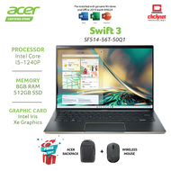 ACER SWIFT 5 SF514-56T-50Q1 (I5-1240P 8GB 512GB SSD 14.0" WUXGA TOUCH INTEL GREEN-W11 H&S)