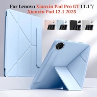 For Lenovo Tab P12 M11 Xiaoxin Pad Pro 12.7 2025 2023 Y-Folding Stand Slim Leather Full Protective C