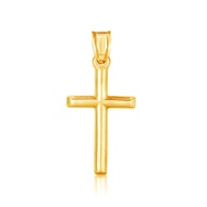 Nathalias NY จี้ไม้กางเขนขัดเงาทอง 14k 0.5 gram(s) High Polish Cross Pendant in 14k Yellow Gold