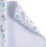 Holijolly Wrapping Paper Roll - Cartoon Design of Leopard in the Jungle for Birthday, Baby Shower -