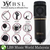 BSL BM-800 Mic Professional USB Condenser Studio Recording Live Microphone Package Phone Computer (B