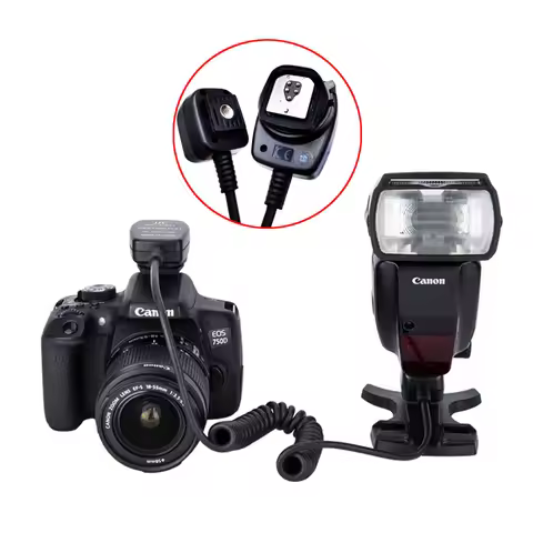 1.4m E-TTL FLASH Off Camera Cord Cable Hot Shoe Mount Cord Sync for Canon 600EX II-RT 430EX 580EX II