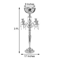 cod 5 /10 pcs 4 Arm Metal Candelabra Votive Candle Holder Stands Wedding Table Centerpieces Flower V