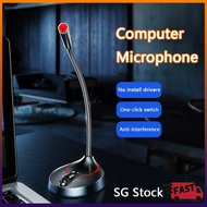 STOCK Desktop Microphone Gaming Mic Omnidirectional Condenser USB Mic Gooseneck Computer laptop Gami