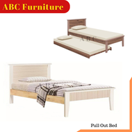 Single Wooden Pull Out Bed / Wooden Single Bed / Katil Kayu Single / Katil Pull Out Single / Katil P