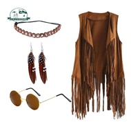 [Garende] Hippie Costumes Clothes Earring Necklace Hippie Accessories 60S 70S Costume for