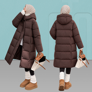 Hitchie A129-6871 Korean Woman Long Hooded Puffer Padded Cotton Winter Jacket Parka Baju Sejuk Tebal