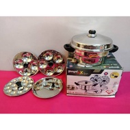 DIAMOND Range (Stainless Steel) Idly panai & Steamer Pot(Small) with (Free gift selagi stock masih a