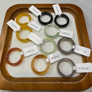 [Lan shop] 6mm natural agate ring, <3mm thick