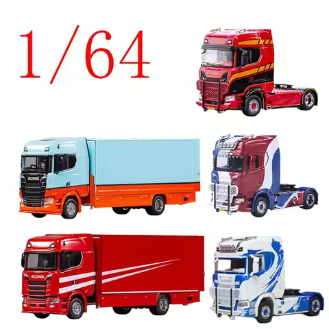 GCD Diecast 1/64 Scania KS021 S730 Heavy Truck Tractor Alloy Model Cars Collectible Play Vehicles