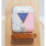 Airpod case - airpod 1&amp;2 size design case (blue &amp; pink marble pattern model)